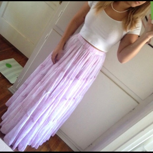 Wildfox couture pink coyote maxi sheer skirt Xs RARE - Picture 2 of 5